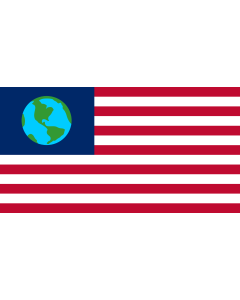 Flag: Re-creation of the Earth Flag  Old Freebie |  landscape flag | 1.35m² | 14.5sqft | 85x160cm | 33x60inch 