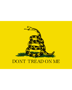 Flag: Gadsden | The Gadsden |  landscape flag | 1.35m² | 14.5sqft | 90x150cm | 3x5ft 