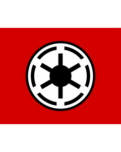 Flag: Galactic Republic late in the Clone Wars and the first flag of the Galactic Empire |  landscape flag | 1.35m² | 14.5sqft | 100x130cm | 40x50inch 