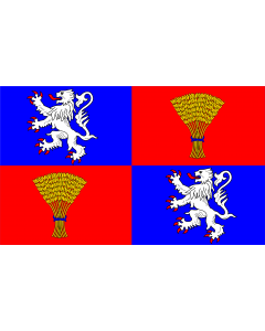 Flag: Region Gascogne in France |  landscape flag | 1.35m² | 14.5sqft | 90x150cm | 3x5ft 