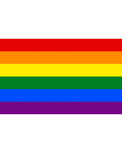 Flag: Rainbow flag. Symbol of gay pride |  landscape flag | 0.06m² | 0.65sqft | 20x30cm | 8x12in 