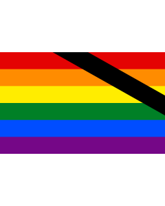 Flag: Gay memory |  landscape flag | 1.35m² | 14.5sqft | 90x150cm | 3x5ft 