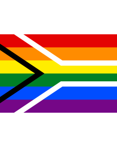 Flag: Gay of South Africa |  landscape flag | 1.35m² | 14.5sqft | 90x150cm | 3x5ft 