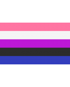 Flag: Genderfluid people |  landscape flag | 1.35m² | 14.5sqft | 90x150cm | 3x5ft 