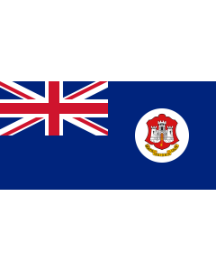 Flag: Gibraltar 1875-1921 |  landscape flag | 1.35m² | 14.5sqft | 80x160cm | 30x60inch 