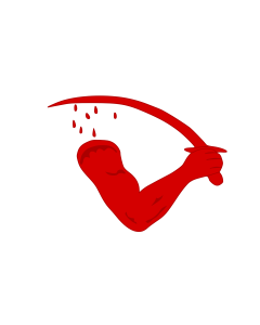 Flag: Goliad | Texas Revolutionary flag designed by Commander |  landscape flag | 1.35m² | 14.5sqft | 90x150cm | 3x5ft 