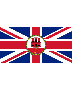 Flag: Governor of Gibraltar |  landscape flag | 1.35m² | 14.5sqft | 80x160cm | 30x60inch 