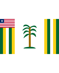 Flag: Liberian County of Grand Kru |  landscape flag | 1.35m² | 14.5sqft | 90x150cm | 3x5ft 