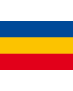 Drapeau: Großherzogtümer Mecklenburg | Grand Duchies of Mecklenburg-Strelitz and Mecklenburg-Schwerin; Ratio  2 3 | Großherzogtümer Mecklenburg-Strelitz und Mecklenburg-Schwerin; Verhältnis  2 3 |  drapeau paysage | 0.375m² | 50x75cm 