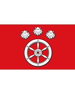 Flag: Grossauheim |  landscape flag | 1.35m² | 14.5sqft | 90x150cm | 3x5ft 