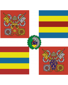 Flag: 2005-2008 Flag of the Pontifical Swiss Guard of Vatican City |  1.35m² | 14.5sqft | 110x120cm | 45x45inch 