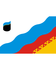 Flag: Gubkinsky, Yamal Nenetsia, Russia |  landscape flag | 1.35m² | 14.5sqft | 90x150cm | 3x5ft 