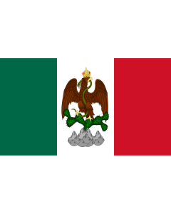 Flag: Guerra del Segundo Imperio Mexicano 1865-1867 | Guerra del Segundo Imperio Mexicano por decreto de Maximiliano I de México |  landscape flag | 1.35m² | 14.5sqft | 90x150cm | 3x5ft 