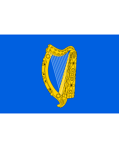 Flag: Banner of arms of Ireland in the 16th century  gaelic harp |  landscape flag | 1.35m² | 14.5sqft | 90x150cm | 3x5ft 