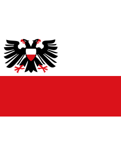 Bandera: Hansestadt Lübeck | Hanseatic city of Lübeck | Ville de Lübeck | Hansestadt Lübeck  Die Flagge ist von alters her waagerecht geteilt |  bandera paisaje | 1.35m² | 90x150cm 