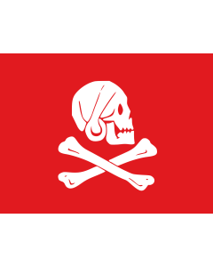Flag: Pirate Henry Every |  landscape flag | 1.35m² | 14.5sqft | 100x130cm | 40x50inch 