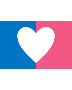 Flag: Heterosexual-flag-idea | One idea for a heterosexual   straight   identity |  landscape flag | 1.35m² | 14.5sqft | 90x150cm | 3x5ft 