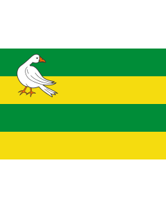 Flag: Hindeloopen, Friesland, the Netherlands |  landscape flag | 1.35m² | 14.5sqft | 90x150cm | 3x5ft 