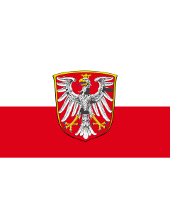 Flag: Hissflagge der Stadt Frankfurt am Main |  landscape flag | 1.35m² | 14.5sqft | 90x150cm | 3x5ft 