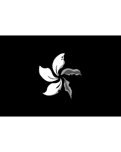 Flag: The Black Bauhinia |  landscape flag | 1.35m² | 14.5sqft | 90x150cm | 3x5ft 