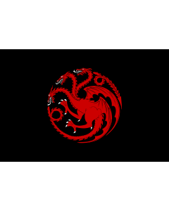 Flag: House Targaryen of Dragonstone  A Song of Ice and Fire; Game of Thrones |  landscape flag | 1.35m² | 14.5sqft | 90x150cm | 3x5ft 