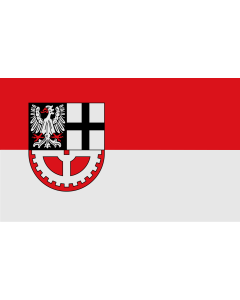 Flag: Huerth | Beschreibung der Flagge  Von Rot und Weiß im Verhältnis 1 1 langs gestreift |  landscape flag | 1.35m² | 14.5sqft | 90x150cm | 3x5ft 