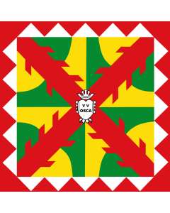 Flag: Huesca  Aragon |  1.35m² | 14.5sqft | 120x120cm | 45x45inch 