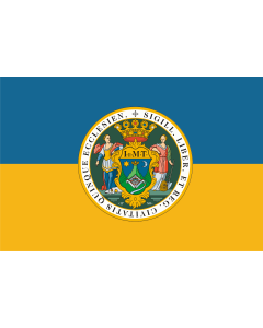Flag: HUN Pécs | Pécs, Hungary | Pécs város |  landscape flag | 1.35m² | 14.5sqft | 90x150cm | 3x5ft 