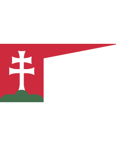 Flag: Hungarian flag in the 13th century |  landscape flag | 1.35m² | 14.5sqft | 80x160cm | 30x60inch 