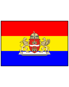 Flag: The old flag of Budapest |  landscape flag | 1.35m² | 14.5sqft | 90x150cm | 3x5ft 