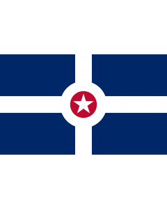 Flag: Indianapolis, Indiana, United States |  landscape flag | 1.35m² | 14.5sqft | 90x150cm | 3x5ft 