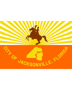 Flag: City flag of Jacksonville, Florida, United States |  landscape flag | 1.35m² | 14.5sqft | 90x150cm | 3x5ft 