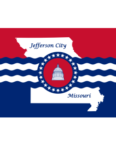 Flag: Jefferson City, Missouri | En Jefferson City, Missouri |  landscape flag | 1.35m² | 14.5sqft | 100x130cm | 40x50inch 