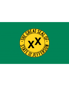 Flag: The proposed flag of the unofficial state of Jefferson |  landscape flag | 1.35m² | 14.5sqft | 90x150cm | 3x5ft 