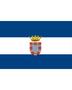 Flag: Jerez de la Frontera, City of Andalusia, Spain |  landscape flag | 1.35m² | 14.5sqft | 90x150cm | 3x5ft 