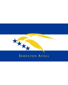 Flag: Johnston Atoll local |  landscape flag | 1.35m² | 14.5sqft | 90x150cm | 3x5ft 
