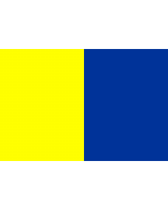 Flag: Kilo | A   version of the Kilo Nautical Signal Flag |  landscape flag | 1.35m² | 14.5sqft | 90x150cm | 3x5ft 
