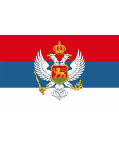 Flag: Kingdom of Montenegro |  landscape flag | 1.35m² | 14.5sqft | 90x150cm | 3x5ft 