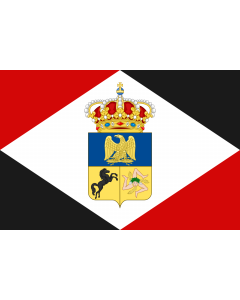 Flag: Napoleonic Kingdom of Naples, from 1808 to 1811 |  landscape flag | 1.35m² | 14.5sqft | 90x150cm | 3x5ft 