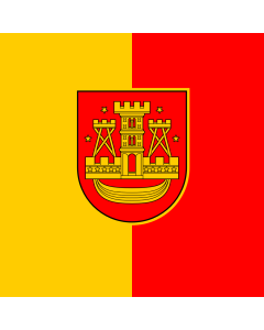 Flag: Klaipeda City | My own work |  1.35m² | 14.5sqft | 120x120cm | 45x45inch 