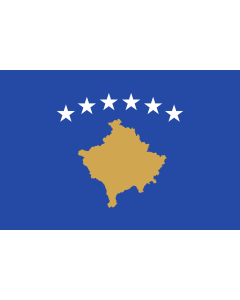 Flag: Kosovo |  landscape flag | 1.35m² | 14.5sqft | 90x150cm | 3x5ft 