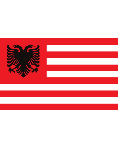 Flag: DioGuardi proposal for a new flag of Kosovo |  landscape flag | 1.35m² | 14.5sqft | 90x150cm | 3x5ft 