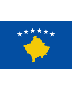 Flag: Kosovo  yellow | I Kosovës | Kosova |  landscape flag | 1.35m² | 14.5sqft | 90x150cm | 3x5ft 