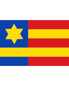 Flag: Koudum vlag | Gemeente Koudum |  landscape flag | 1.35m² | 14.5sqft | 90x150cm | 3x5ft 