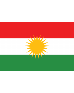 Flag: Kurds and Kurdistan |  landscape flag | 0.06m² | 0.65sqft | 20x30cm | 8x12in 