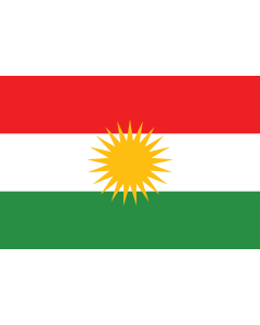 Flagge: Large Kurdistan | Kurds and Kurdistan  |  Querformat Fahne | 1.35m² | 90x150cm 