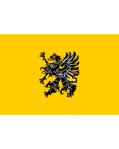 Flag: German former district of Ostvorpommern |  landscape flag | 1.35m² | 14.5sqft | 90x150cm | 3x5ft 
