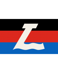 Flag: Langeoog flag of the municipalty |  landscape flag | 1.35m² | 14.5sqft | 90x150cm | 3x5ft 