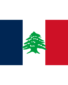 Flag: Lebanese French | Lebanon during the French mandate |  landscape flag | 1.35m² | 14.5sqft | 90x150cm | 3x5ft 