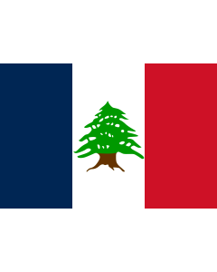 Flag: Variant Flag of Lebanon during the French mandate 1920-1943 |  landscape flag | 1.35m² | 14.5sqft | 90x150cm | 3x5ft 